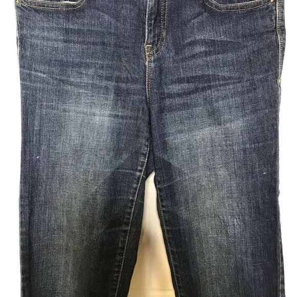 Cache Denim Womens Capri High Rise Rhinestone Denim Medium Wash Jeans 6 - Picture 3 of 12